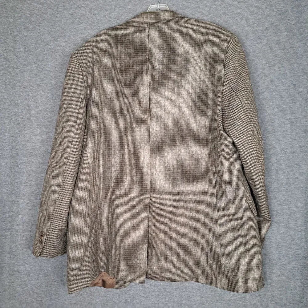 Vintage Chaps Ralph Lauren Men's Wool Blazer Tweed Multicolor 42T Canada FLAW